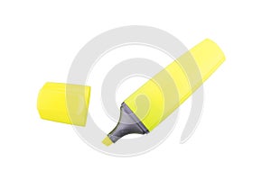 Yellow highlighter over a white background