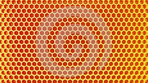 Yellow honeycomb dolly zoom in background. Abstract and backdrop wallpaper concept