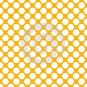 Yellow honeycomb seemless pattern.