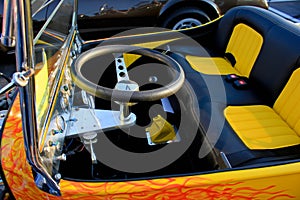 Yellow Hot Rod Interior