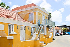 Yellow house in Aruba island