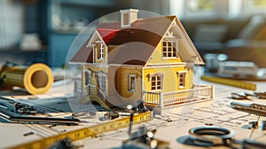 The Yellow House Model.AI generated image