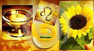 Yellow images for zodiac sign Leo Libra  like a astrology concept