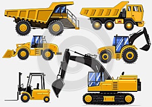 Yellow industrial vehicles