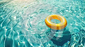 The yellow inflatable ring.AI generated image