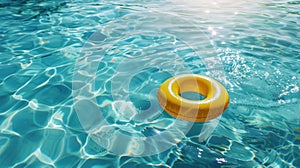 The yellow swim ring.AI generated image