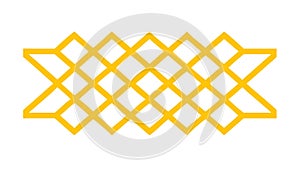 Yellow Intersecting Diamond Pattern Vector, vector design Generative AI