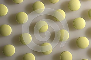 Yellow Isolated Pills Texture