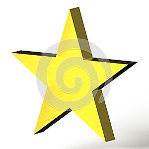 Yellow isomorphic 3D Star