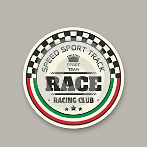 Yellow Italy race circle emblem