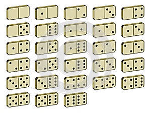 Yellow Ivory Dominoes Set