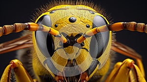 Yellow Jacket Close-up: A Stunning Macro Shot Inspired By Mike Campau photo