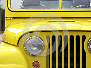 Yellow Jeep Willys