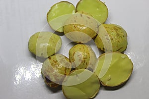 Yellow jengkol fruit from Indonesia