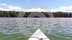 Yellow Kayak on Davis Lake, Oregon