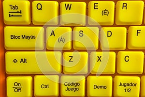 Yellow keyboard computer photo