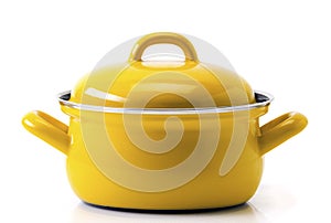 Yellow kitchen pot