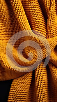 Yellow knitting wool texture background