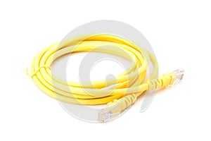 Yellow LAN cable