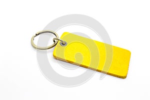 Yellow leather Keychain