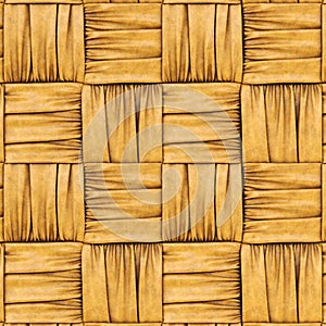 Yellow leather texture of rattan