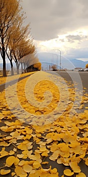 Yellow Leaves On The Ground: A Qian Xuan Inspired Artistic Road