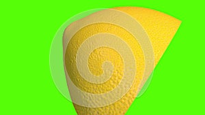 Yellow lemon, 3D animation video on Living Coral background