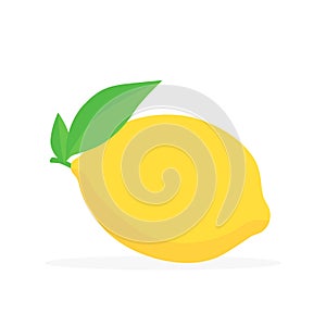 Yellow lemon vector icon illustration isolated on white background