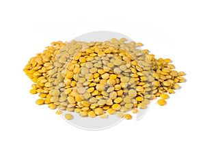 Yellow-lentils, isolated