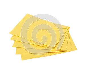 Yellow letter envelope isolated