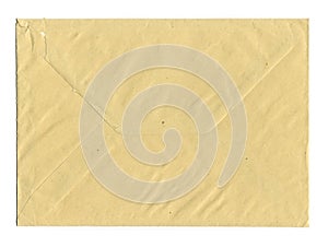 yellow letter envelope over white