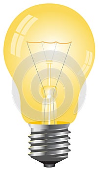 Yellow light bulb