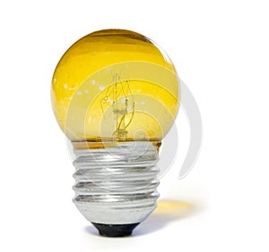 Yellow light bulb