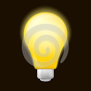 Yellow light bulb