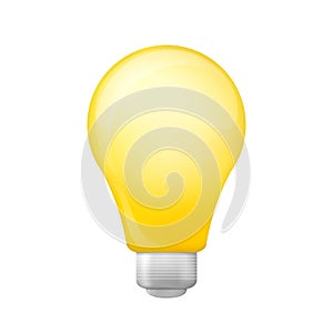 Yellow light bulb