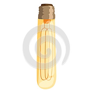 Yellow light bulb vector illustration isolated electricity lightbulb lamp power energy electric illumination inspiration
