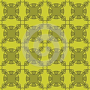 Yellow light sunny green mint olive forest mandala floral creative seamless design background