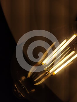 Yellow lightbulb close-up
