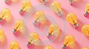 The yellow lightbulbs pattern.AI generated image