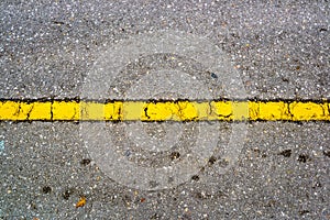 Yellow Line on the Road for separate between two side