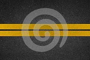 Yellow line on road
