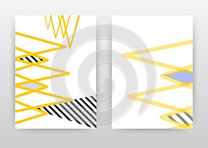 Yellow, lined design for annual report, brochure, flyer, poster. Abstract yellow black background vector illustration for flyer,
