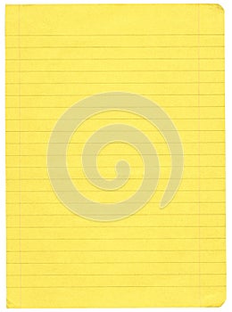 Yellow lined paper