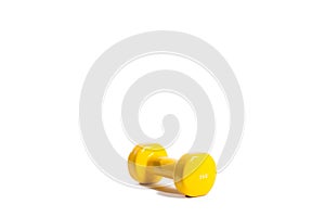 Yellow little dumbbell