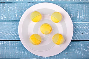 Yellow macaroons