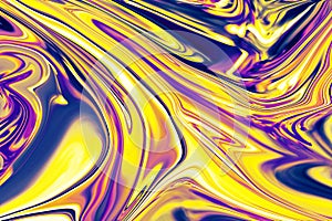 Yellow & magenta marbling background. Luxury swirly marble texture. Beautiful & sparkling agate texture. Modern trendy backdrop.