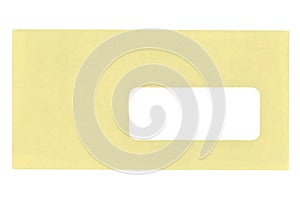 Yellow mail letter envelope isolated over white
