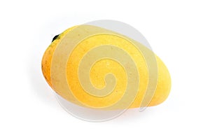 Yellow mango on the background isolate