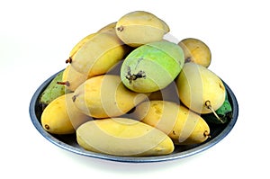 Yellow mango in the bowl
