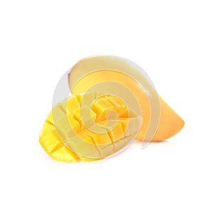 Yellow mango isolate on white background